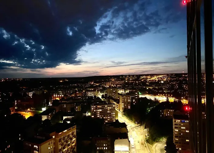 דירה Luksusowy Z Widokiem, Basenem I Sauna Hanza Tower 19th Floor