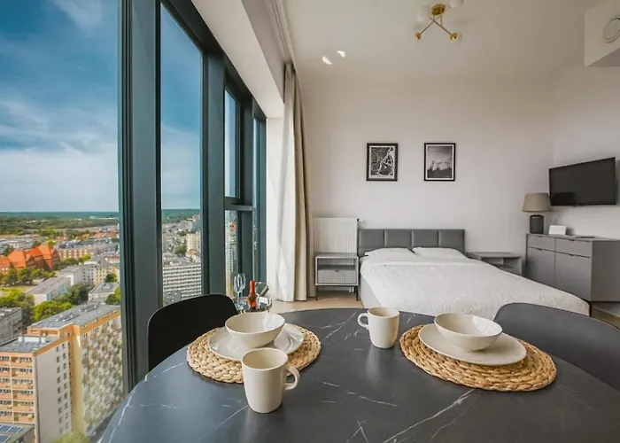 Apartment Luksusowy Z Widokiem, Basenem I Sauna Hanza Tower